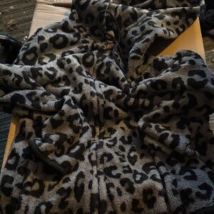 No Boundaries Gray Leopard Print Hoodie